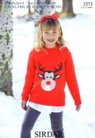 Knitting Pattern - Sirdar 2373 - Wash 'n' Wear Double Crepe DK - Reindeer Sweater